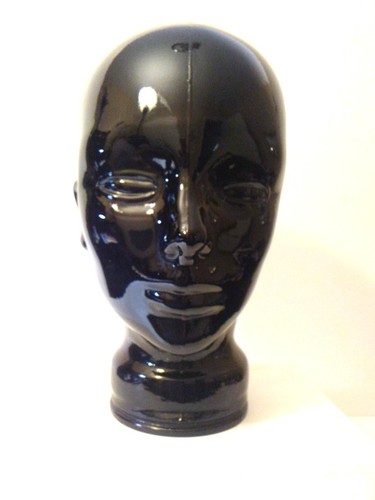 Vintage black glass female - vintage,