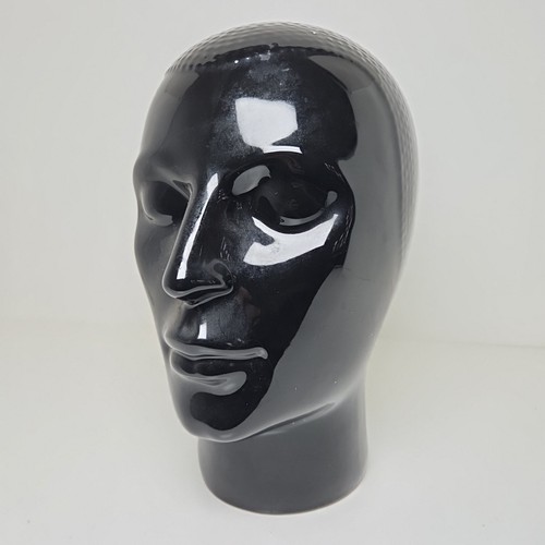 Ceramic black head - ceramic, bust