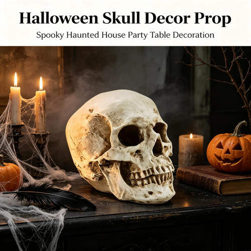 Life size human skull model - skull,